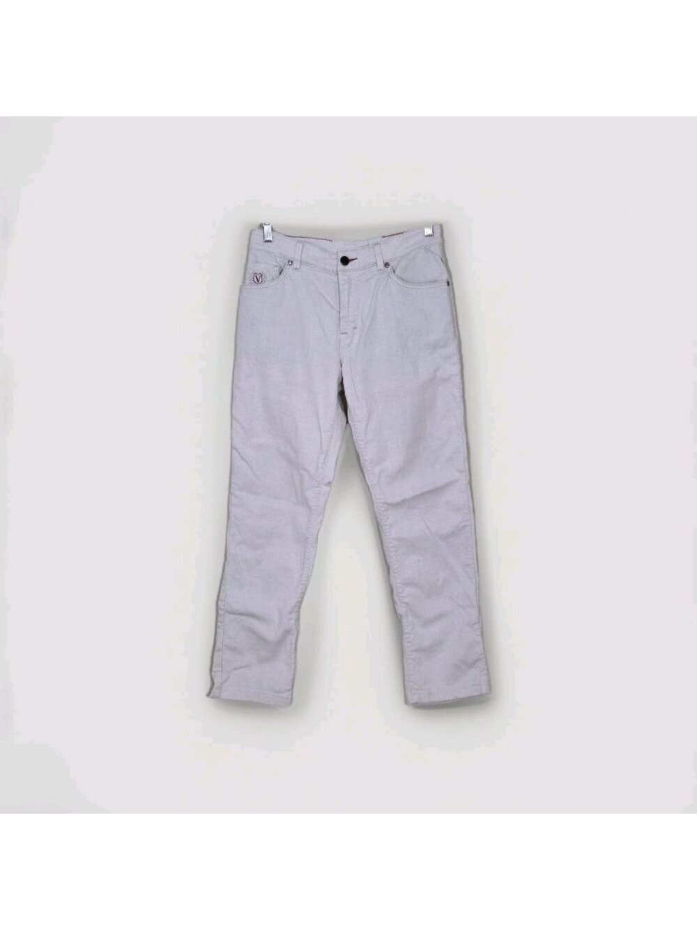 VASSI Wearable Art Italy Pants Mens IT 48 US S Cream Cotton Linen Pockets Luxury